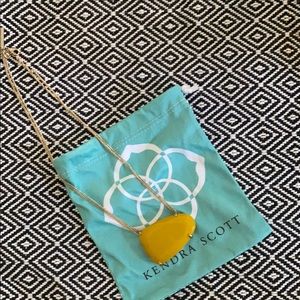 Kendra Scott Gold w/ Yellow stone necklace